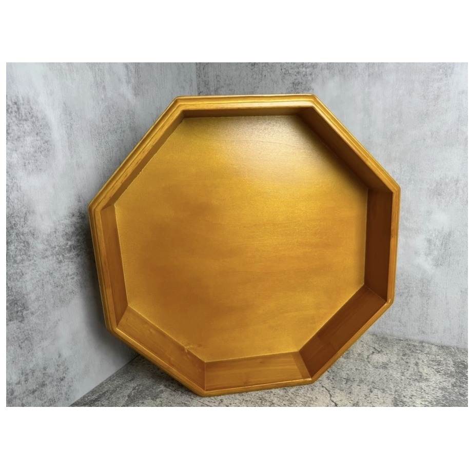 現貨供應 弘喧 八卦 八角盤 木質 果盤 禮盤 托盤 桌面擺飾 茶盤 供果盤 拜拜供品 供佛 桶盤 展示盤 實木 牲禮-細節圖2