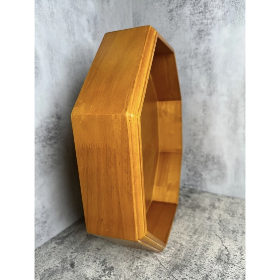 現貨供應 弘喧 八卦 八角盤 木質 果盤 禮盤 托盤 桌面擺飾 茶盤 供果盤 拜拜供品 供佛 桶盤 展示盤 實木 牲禮-細節圖4