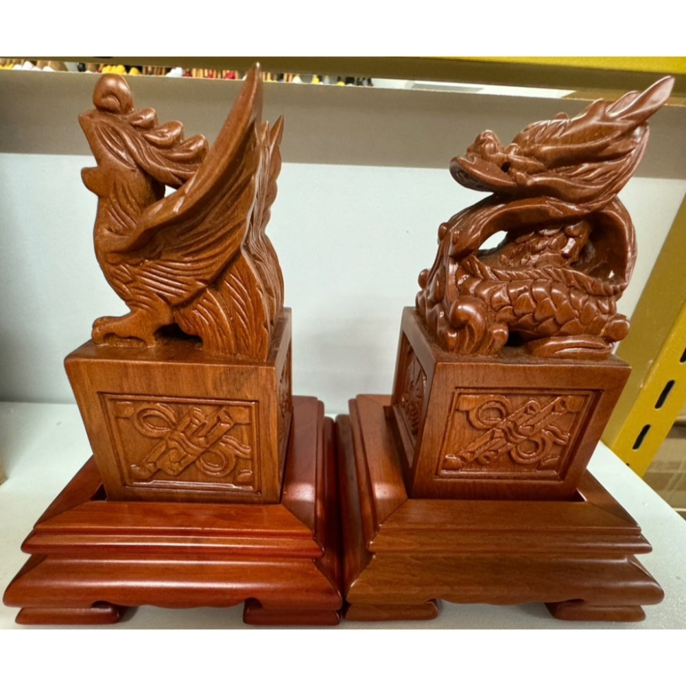 現貨供應 弘喧 印章 宮廟印章 龍鳳印章 實木印章-細節圖2