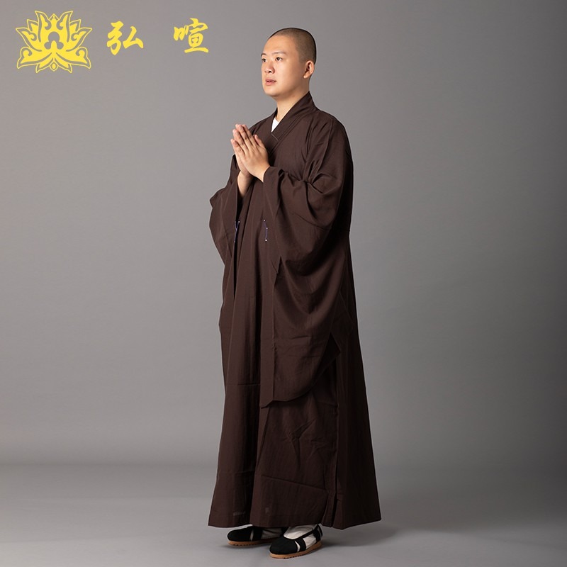 現貨供應 弘喧 僧人 出家人 服裝 僧服 日本絲質布  海青 端莊 嚴肅 柔軟 海清 禮佛 法會-細節圖5