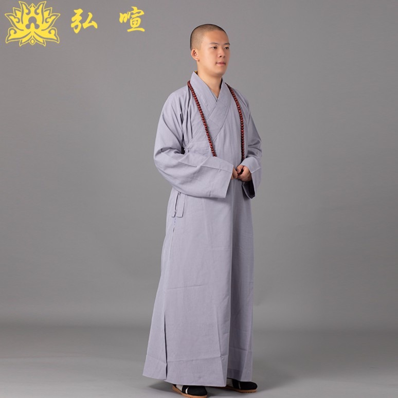 現貨供應 弘喧 佛教 僧服 出家人 衣服 长衫 TR布 TR西装布 麻纱竹结布 禪意 吸汗 柔軟 透氣 和尚 出家眾-細節圖4