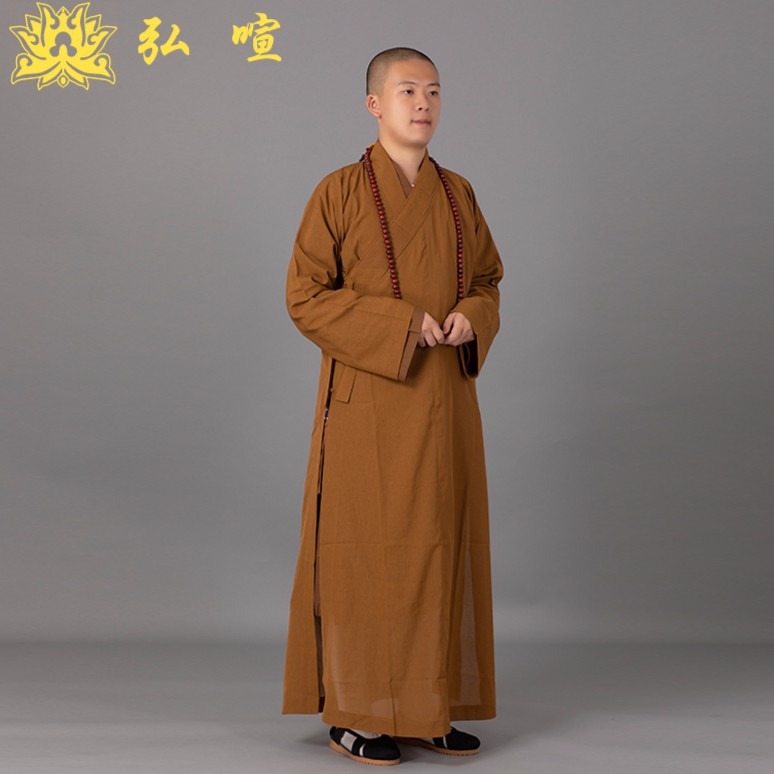 現貨供應 弘喧 佛教 僧服 出家人 衣服 长衫 TR布 TR西装布 麻纱竹结布 禪意 吸汗 柔軟 透氣 和尚 出家眾-細節圖6