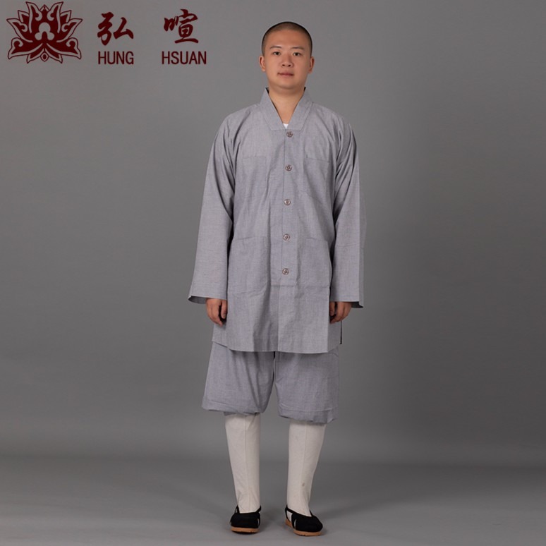 現貨供應 弘喧 佛教 僧服 出家人 衣服 短褂 米通布 日本涼絲 竹紗布 禪意 吸汗 柔軟 透氣 僧人-細節圖4