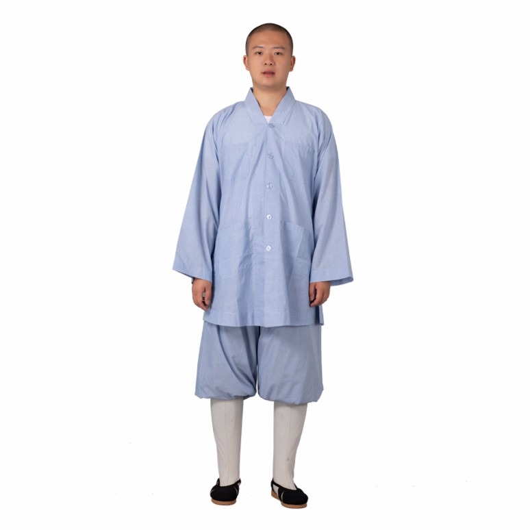 現貨供應 弘喧 佛教 僧服 出家人 衣服 短褂 米通布 日本涼絲 竹紗布 禪意 吸汗 柔軟 透氣 僧人-細節圖5