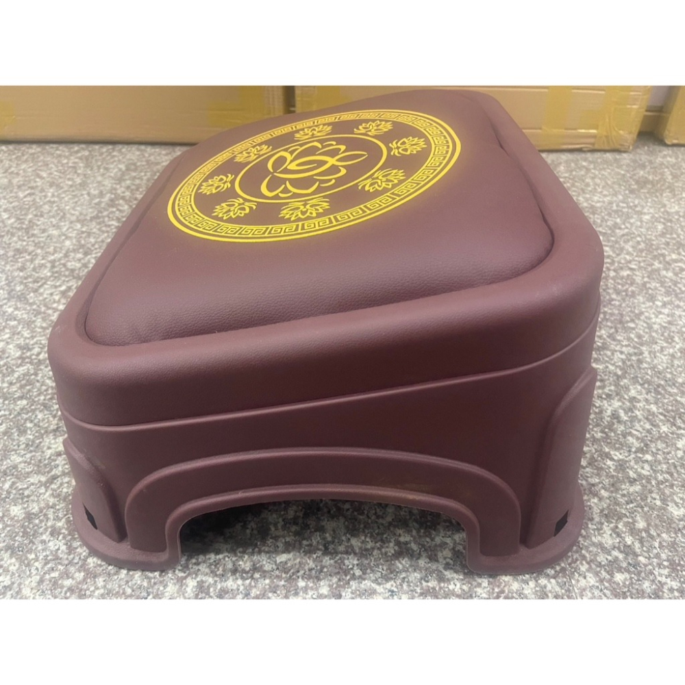 現貨供應 弘喧 拜墊 跪拜墊 拜椅 皮革 防滑 柔軟 舒適 蒲團 蓮花 拜佛 禮佛 祈禱 跪墊 塑膠 寺廟 家用 收納-細節圖2