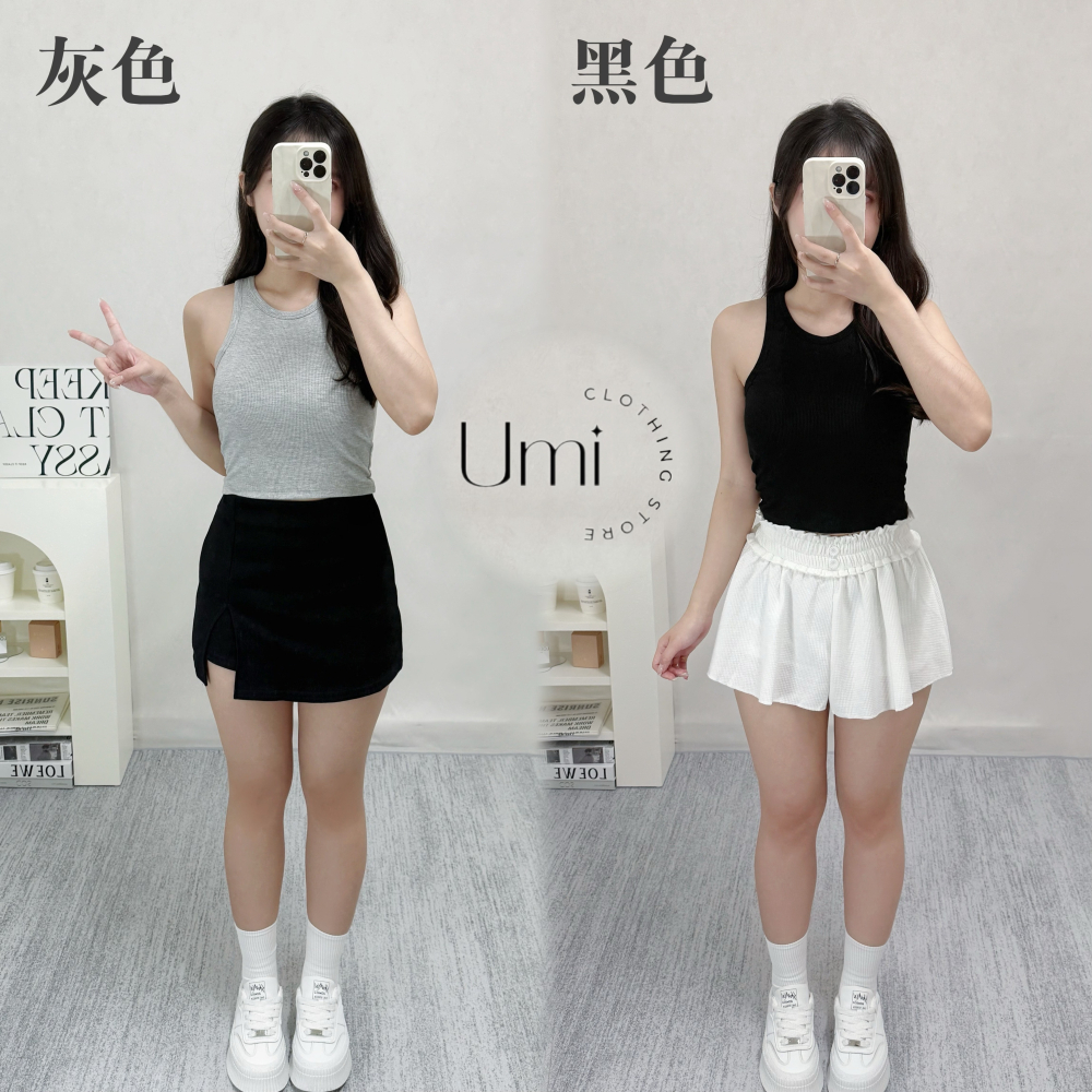 現貨+預購 A001【削肩圓領背心】-細節圖3