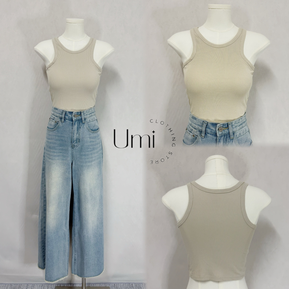 現貨+預購 A001【削肩圓領背心】-細節圖4