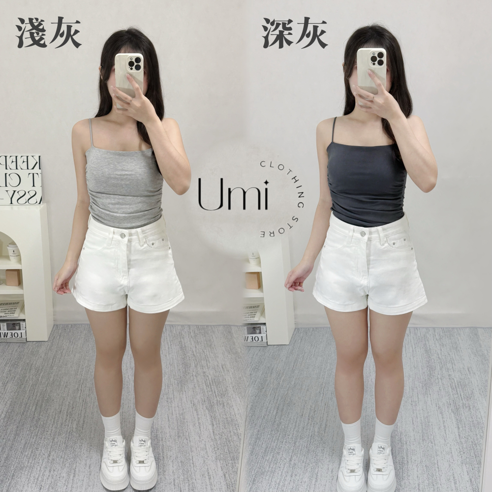 現貨+預購 A002【細肩抓皺吊帶背心】-細節圖3