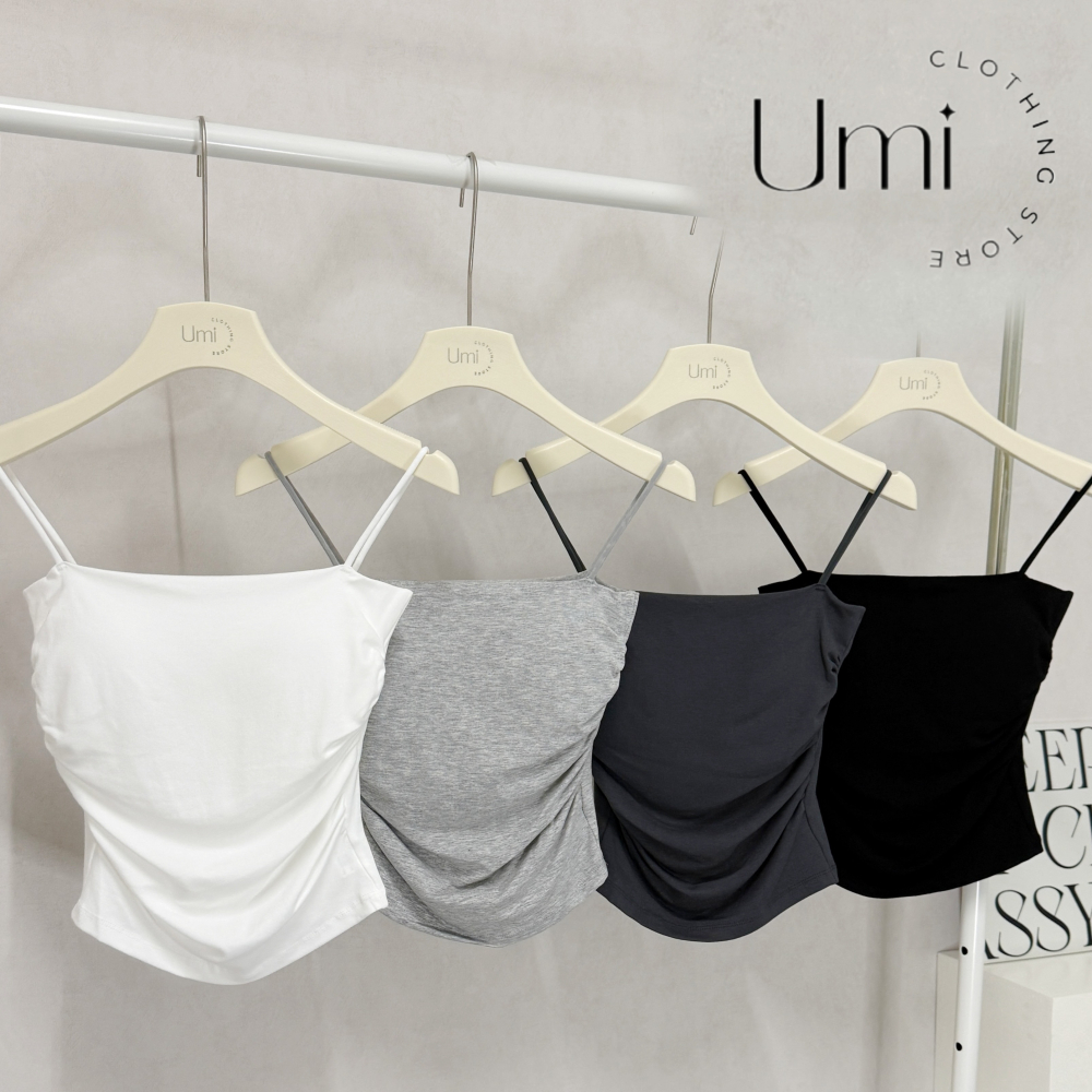 現貨+預購 A002【細肩抓皺吊帶背心】-細節圖5