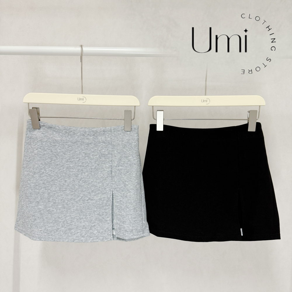 預購 A006【休閒太空棉開衩褲裙】-細節圖3