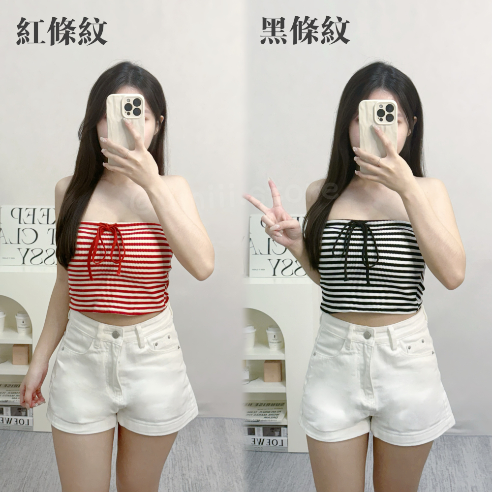 現貨+預購 A010【綁帶平口背心】-細節圖3