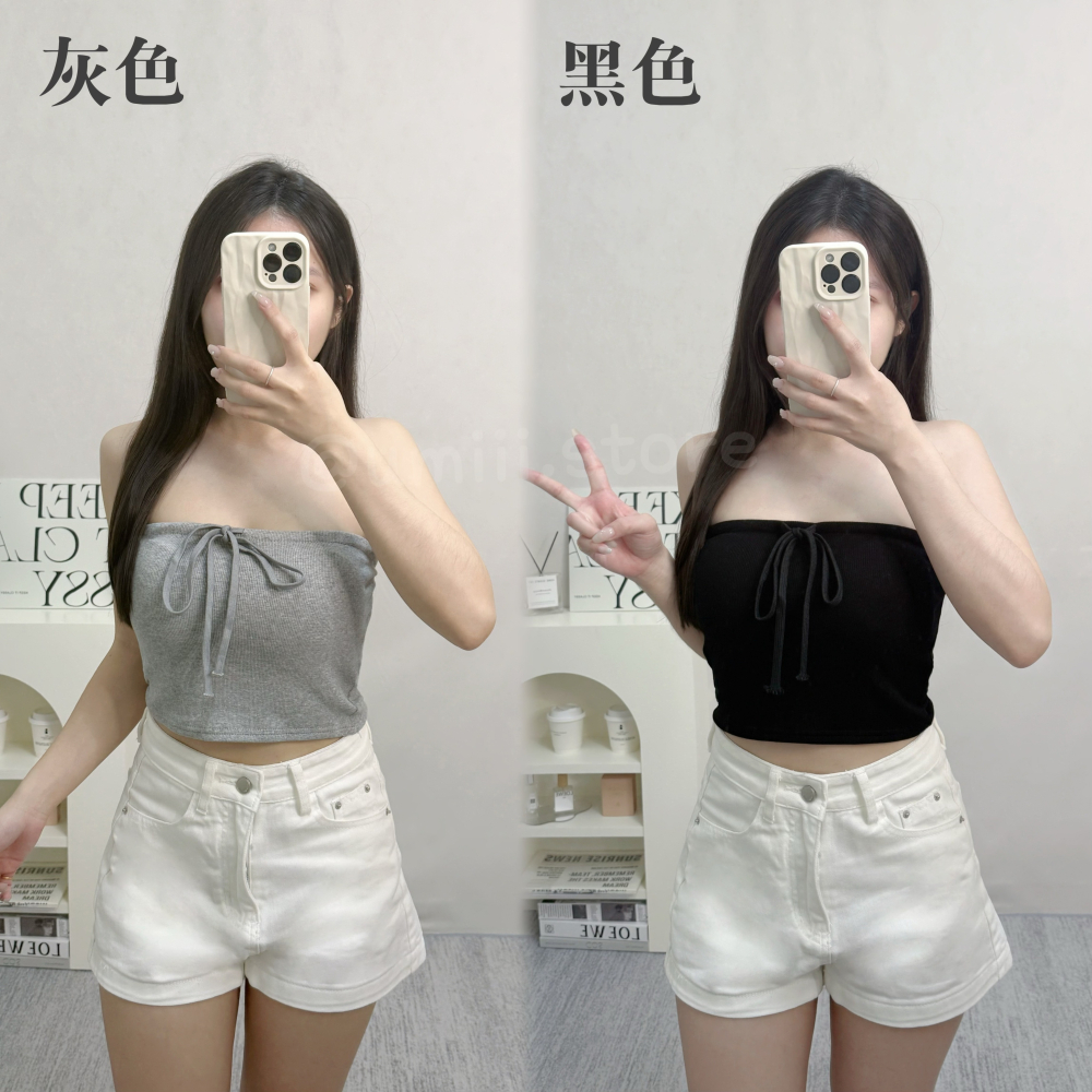 現貨+預購 A010【綁帶平口背心】-細節圖4