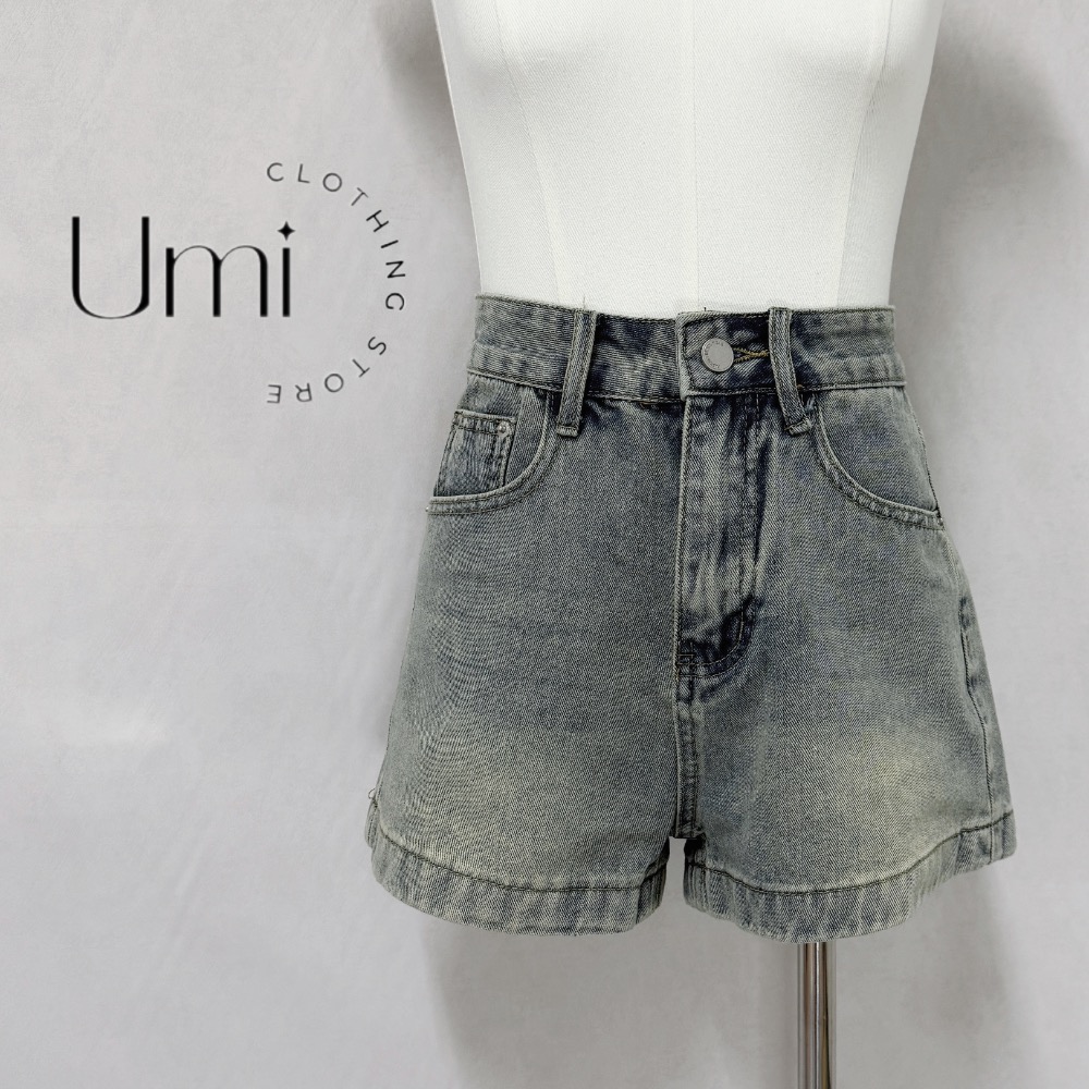 現貨+預購 B001 【百搭水洗高腰牛仔短褲】-細節圖6