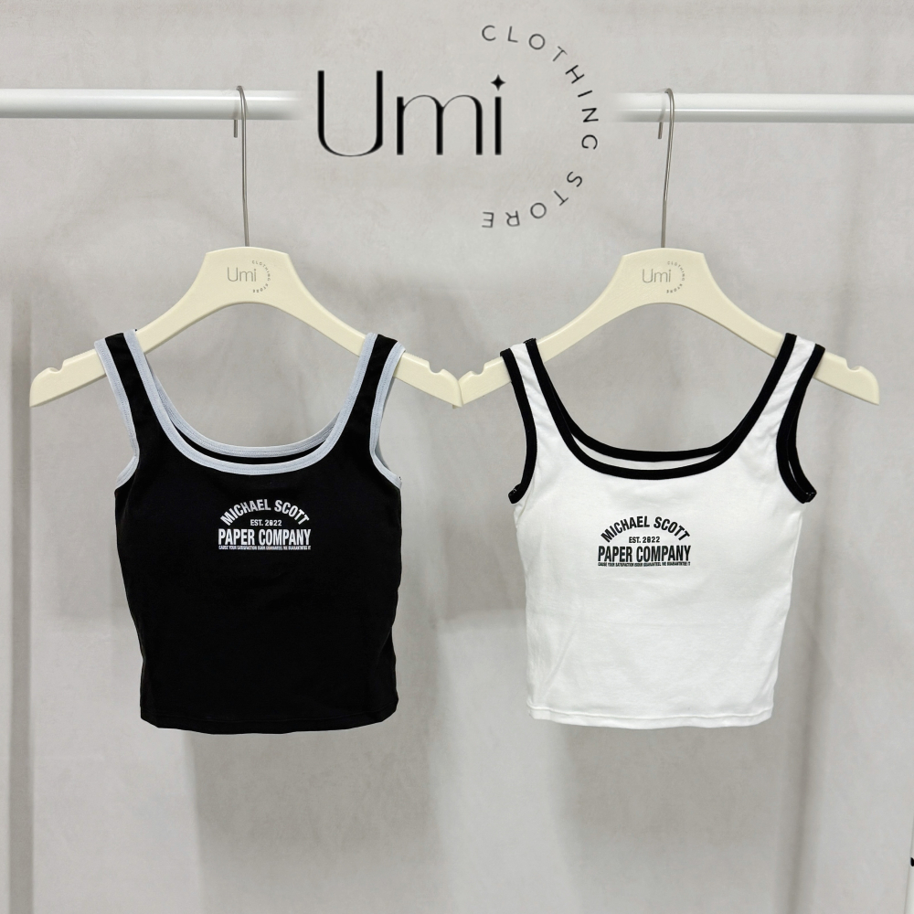 現貨出清！B002【撞色字母短版背心】-細節圖4