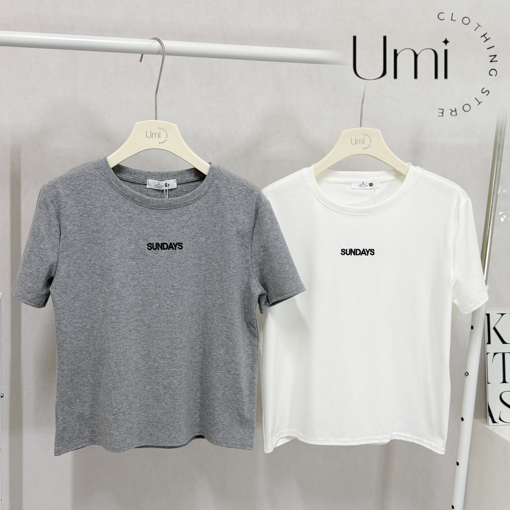 預購 B005【刺繡字母彈力T恤】-細節圖4