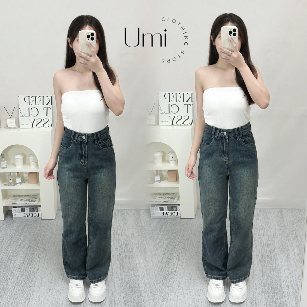 預購 B007【復古舊直筒牛仔褲】-細節圖2