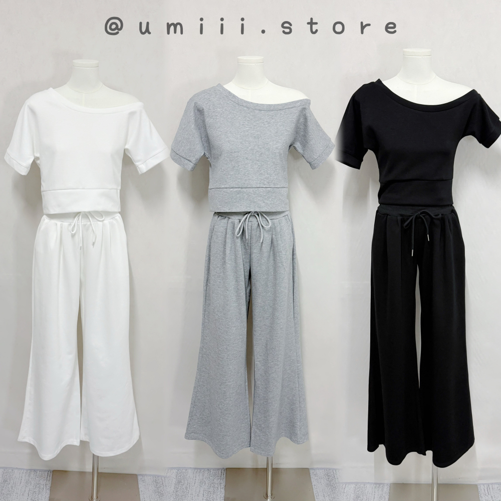 現貨+預購 C010【太空棉斜肩套裝】-細節圖2