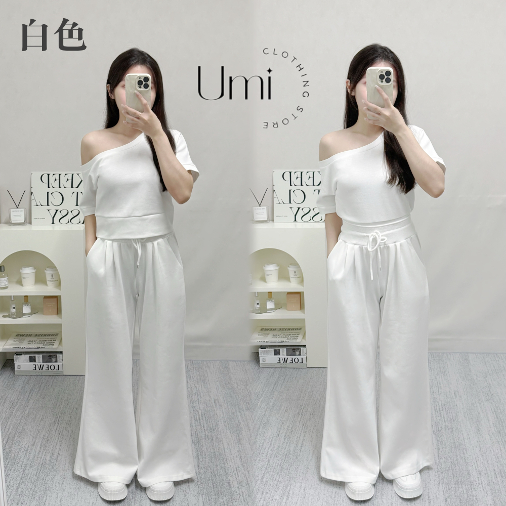 現貨+預購 C010【太空棉斜肩套裝】-細節圖3