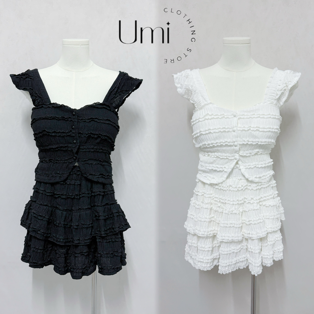 現貨+預購 C012【甜美蕾絲蛋糕裙套裝】-細節圖3