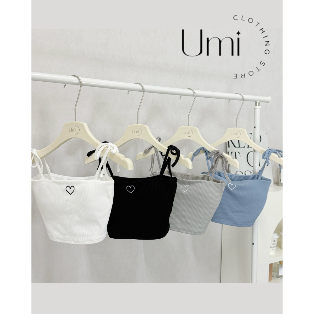 現貨出清！D001【刺繡愛心短版綁帶背心】-細節圖5