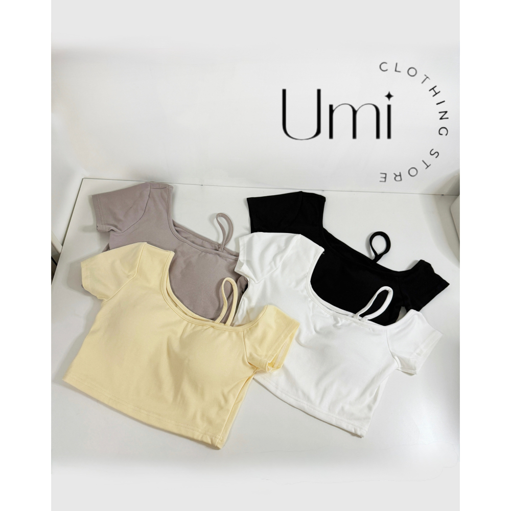 現貨出清！D002【單肩吊帶短版上衣】-細節圖4