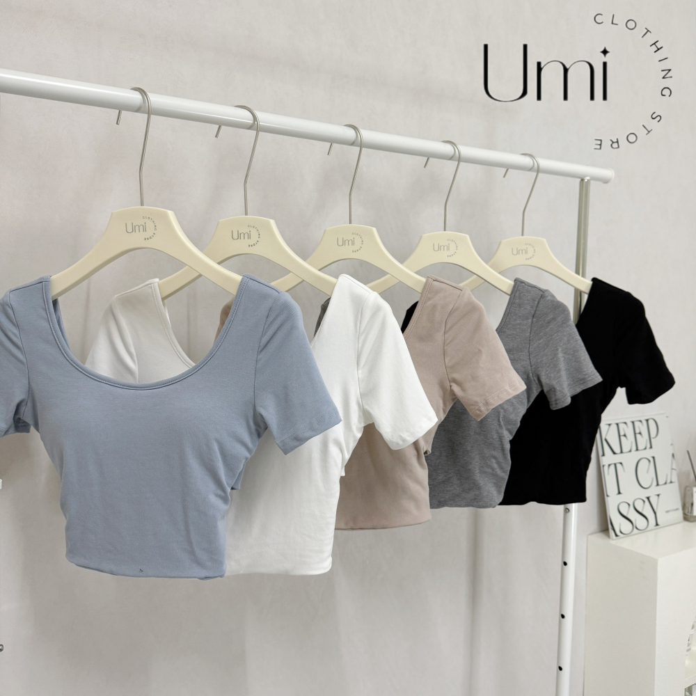 現貨出清！D006【大U領露背短版上衣】-細節圖4