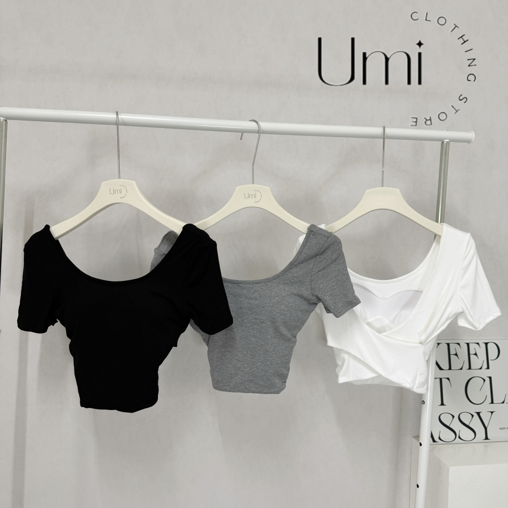 現貨出清！D006【大U領露背短版上衣】-細節圖6