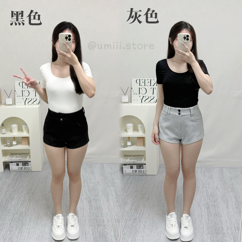 現貨+預購 E009【質感修身短褲】-細節圖2