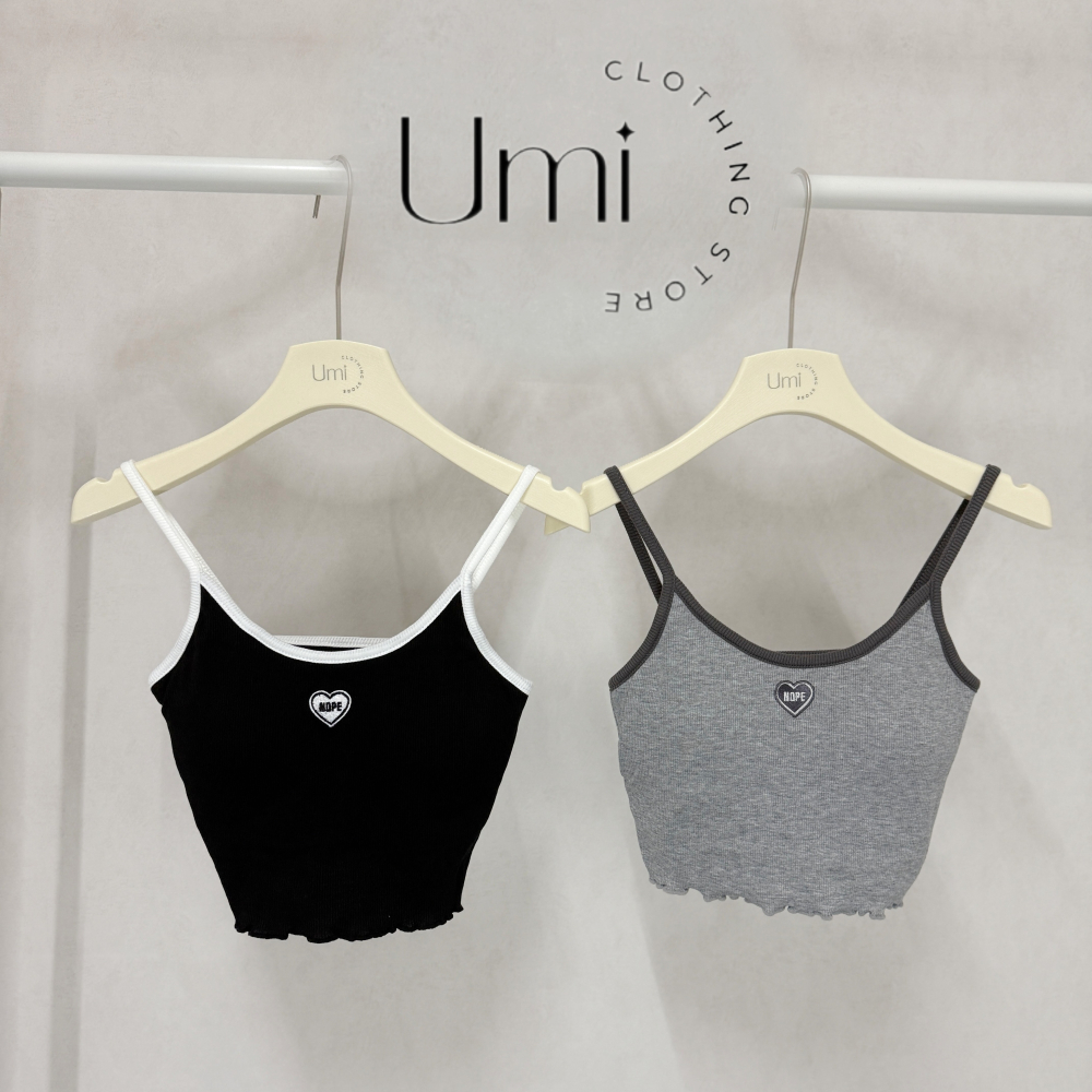 現貨出清！T003【愛心刺繡木耳邊背心】-細節圖4