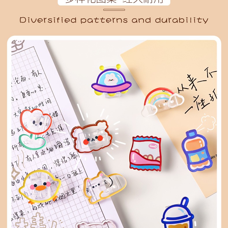 透明壓克力小夾子 ins可愛照片夾 塑料裝飾夾子 封口便簽夾 相片夾子 造型夾子 造型夾 文具 辦公用品-細節圖5