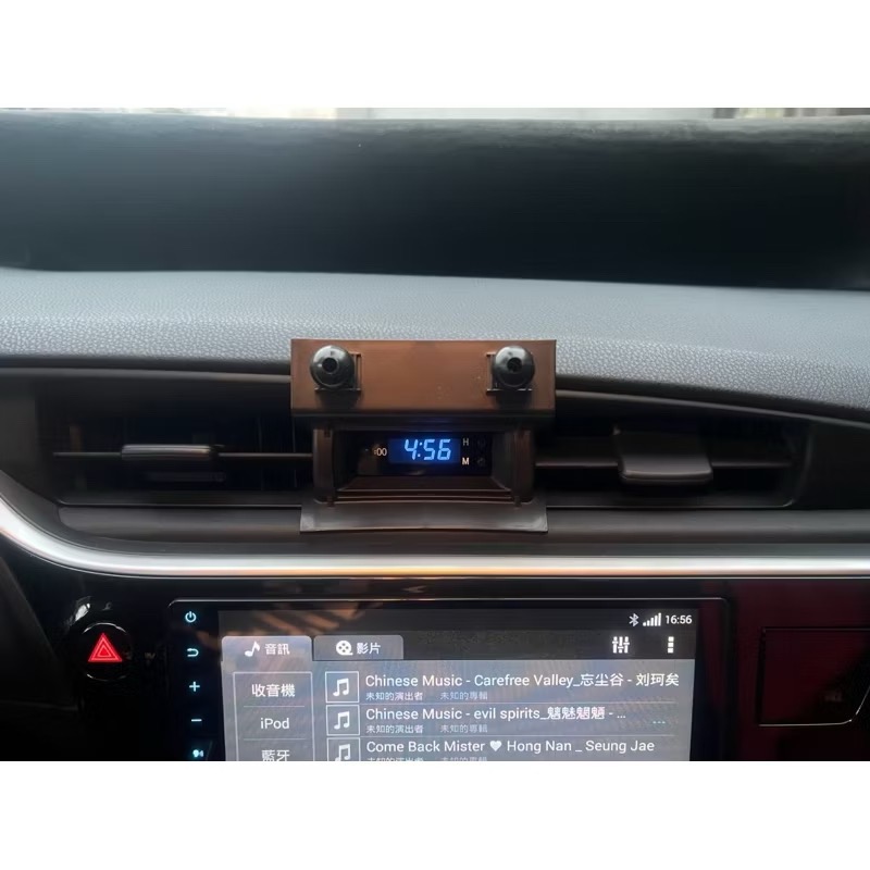 Toyota Altis 14-18年 時鐘中匡底座 雙機手機支架-細節圖2