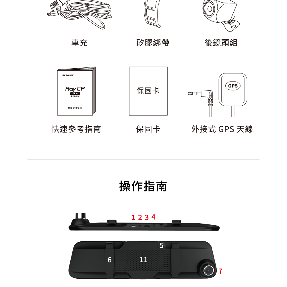 【送128G】PAPAGO RAYCP PLUS/12吋電子後視鏡/GPS測速/雙錄/FULL HD/RAY CP後續-細節圖9