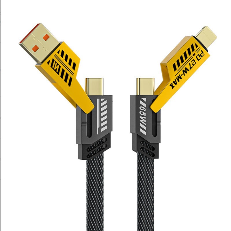 四合一機甲PD快充線 數據傳輸 Type C USB Lightning 適用蘋果 安卓SAMSUNG OPPO-規格圖11