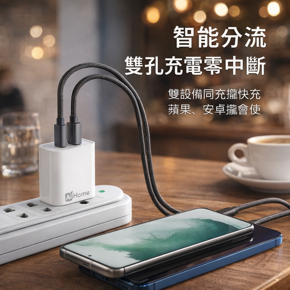 【AiHome】20W PD快充頭 USB A+TYPE C 雙接口充電頭 適用於蘋果/Android 充電器-細節圖6