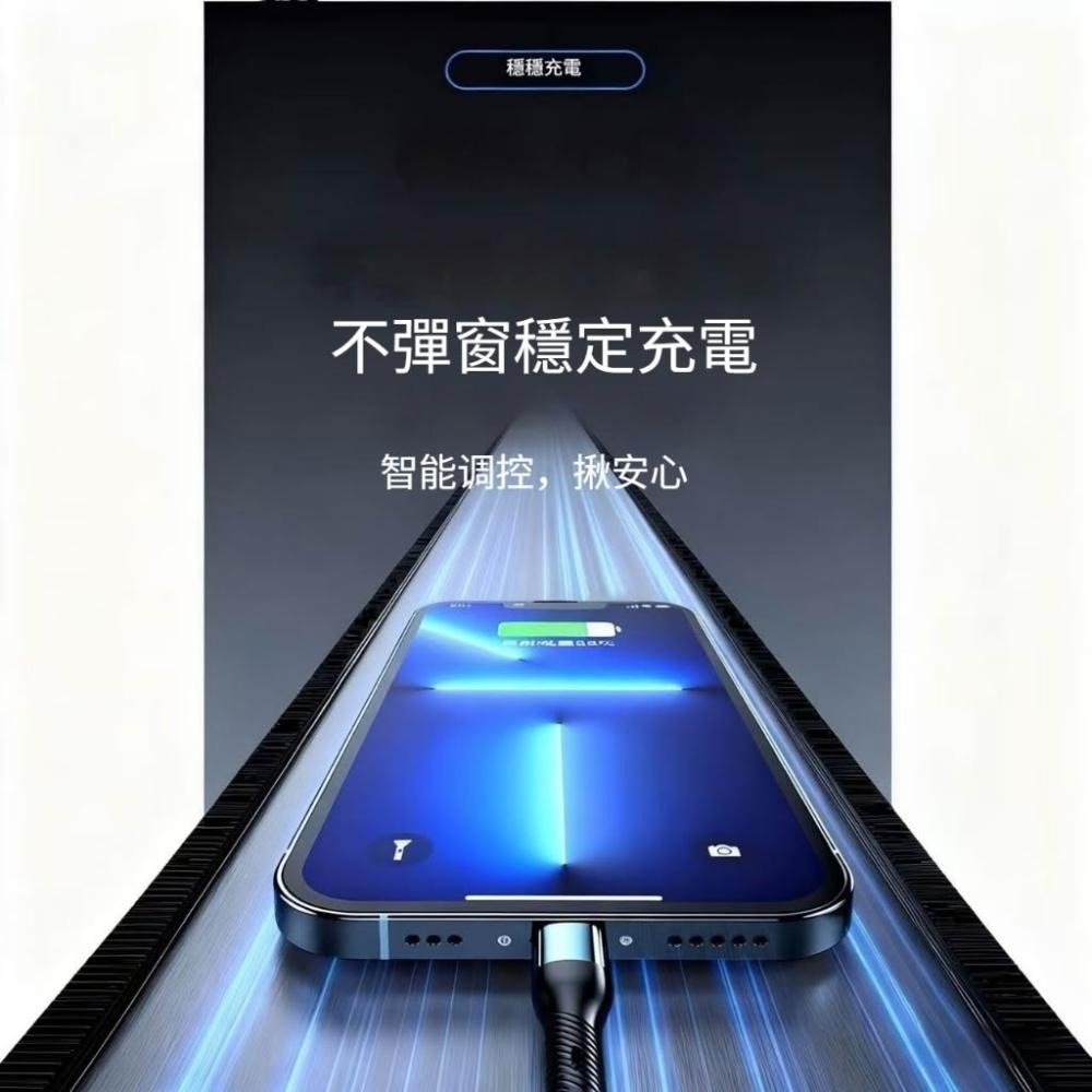 ⚡一條搞定所有設備｜三合一編織充電線｜USB-A轉Type-C/Micro/Lightning｜安卓/iPhone通用-細節圖5