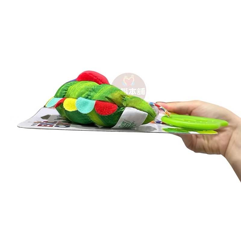 【現貨】快速出貨 正版日貨 Eric Carle 艾瑞卡爾 好餓的毛毛蟲 安撫玩具 寶寶知育 抓握玩具 手搖鈴 固齒器-細節圖6
