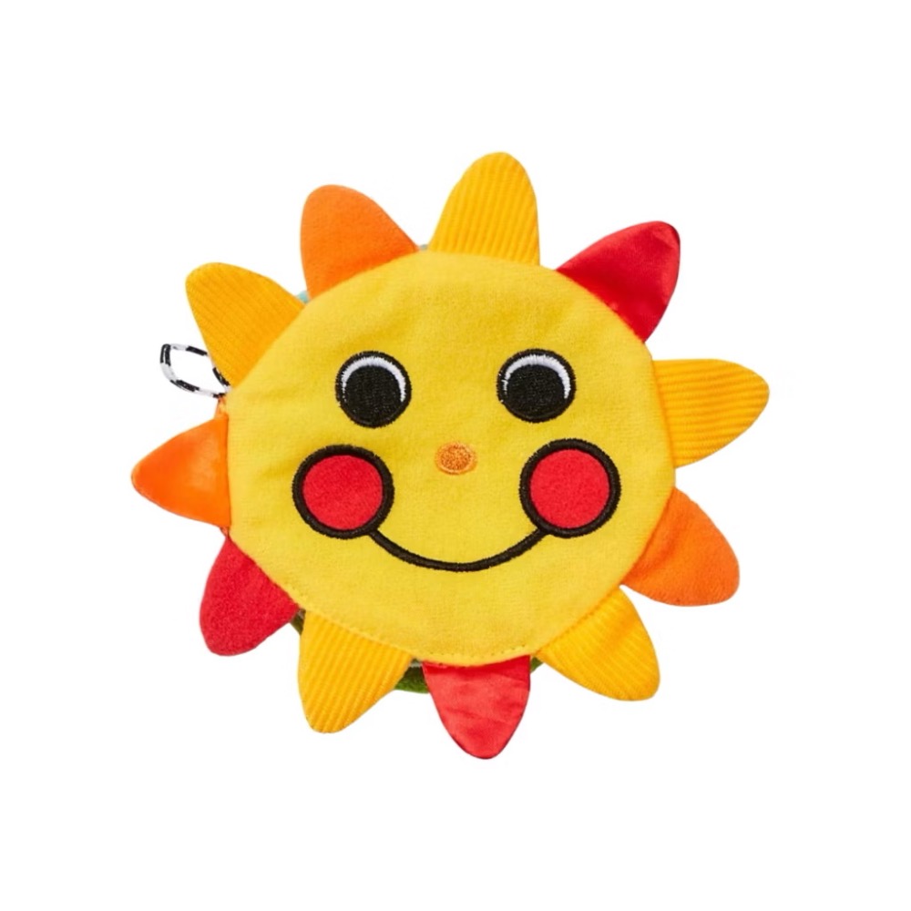 【現貨】快速出貨 正版日貨 Sassy 感官知育 可攜式 迷你 寶寶 布繪本 布書 太陽 小魚 響紙-細節圖4