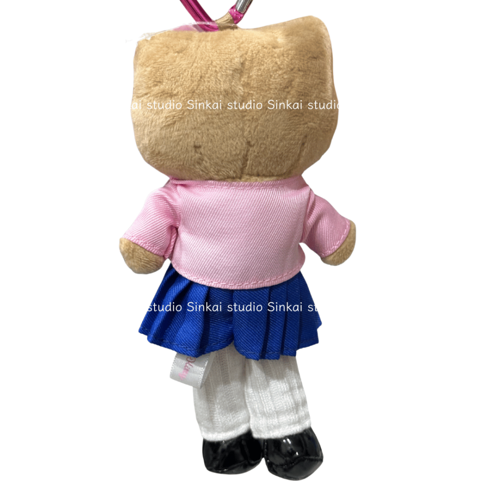 芯楷本舖【台灣現貨】日本限定 正品代購 高校制服 長腿 kitty 黑皮 登山扣 玩偶吊飾-細節圖8
