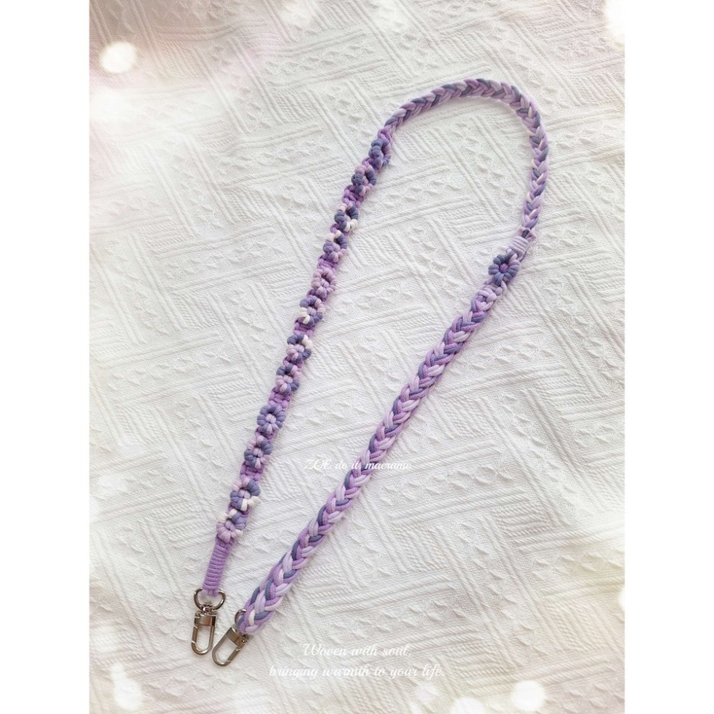 漸層紫白-淺色款（可調整長度）