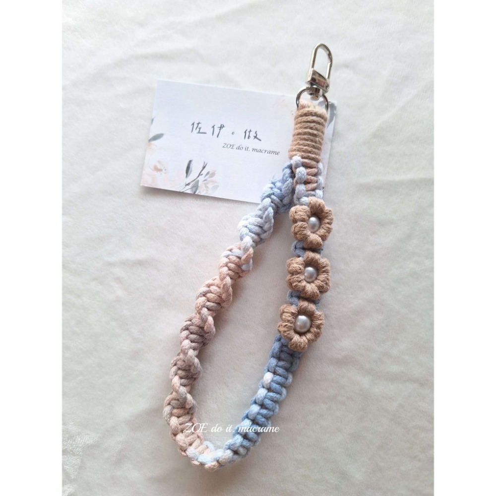 ｜手機短掛繩｜淚之珠▪︎珍珠花花-規格圖5