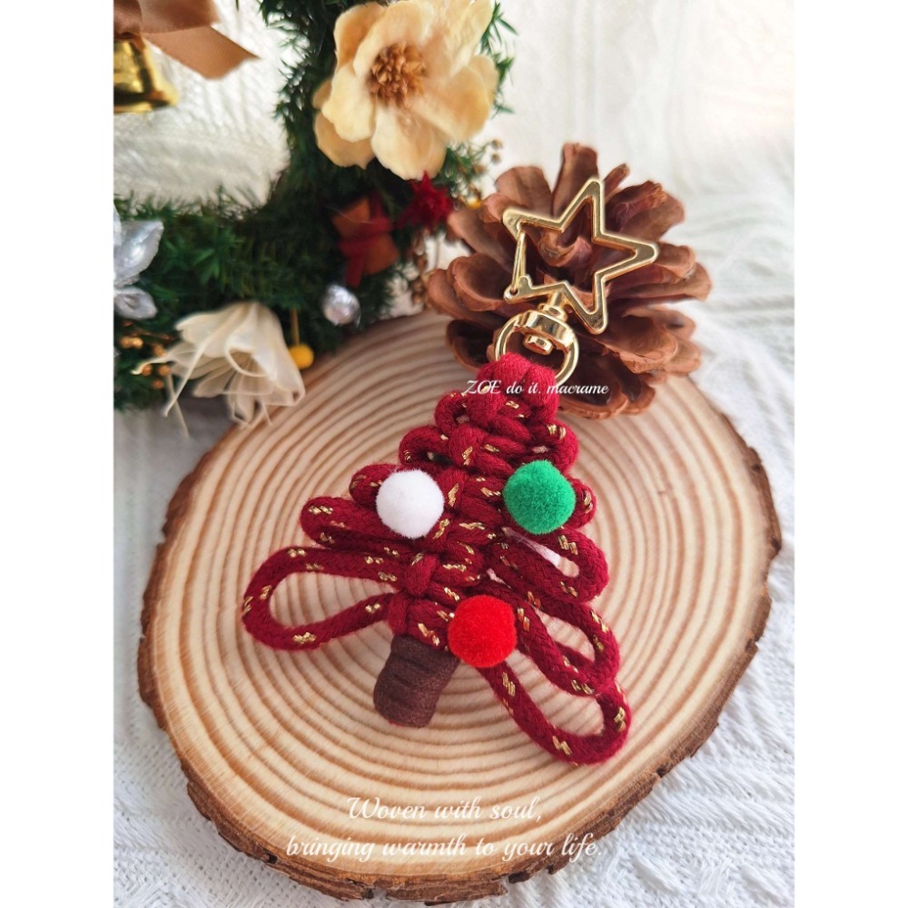 ｜吊飾＆鑰匙圈｜聖誕樹▪︎毛球款-規格圖3