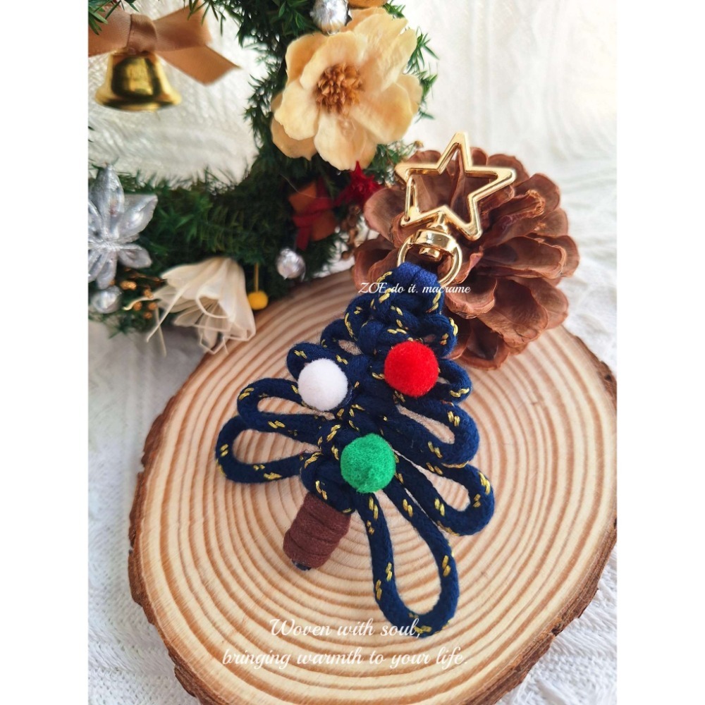 ｜吊飾＆鑰匙圈｜聖誕樹▪︎毛球款-規格圖3