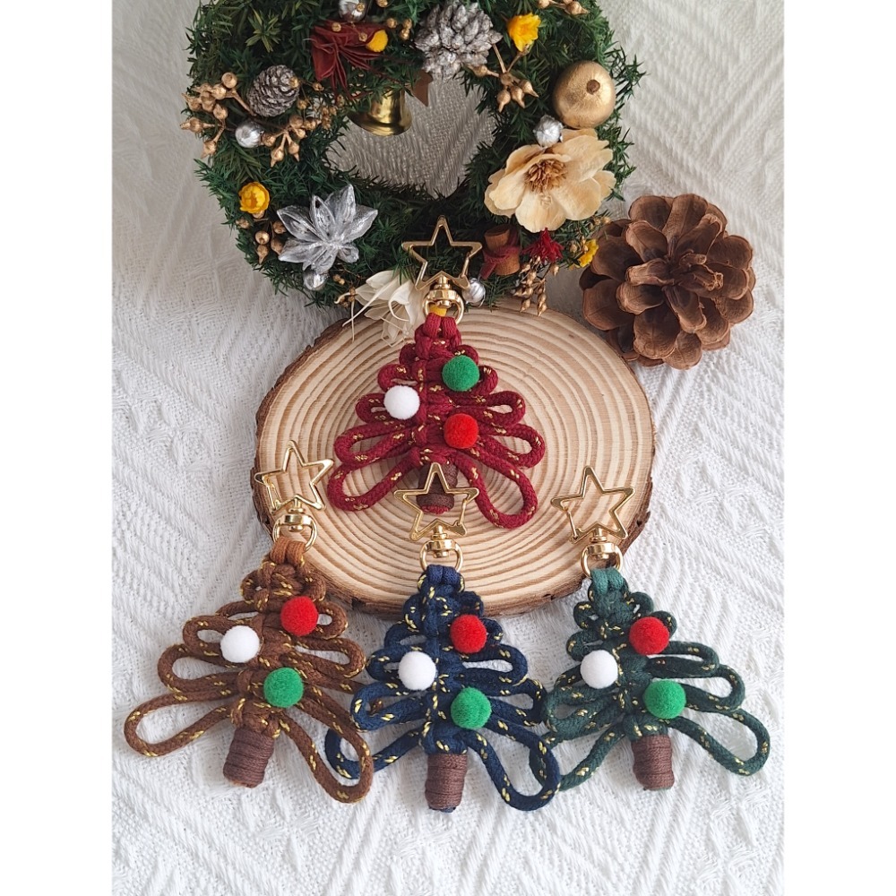 ｜吊飾＆鑰匙圈｜聖誕樹▪︎毛球款-規格圖3
