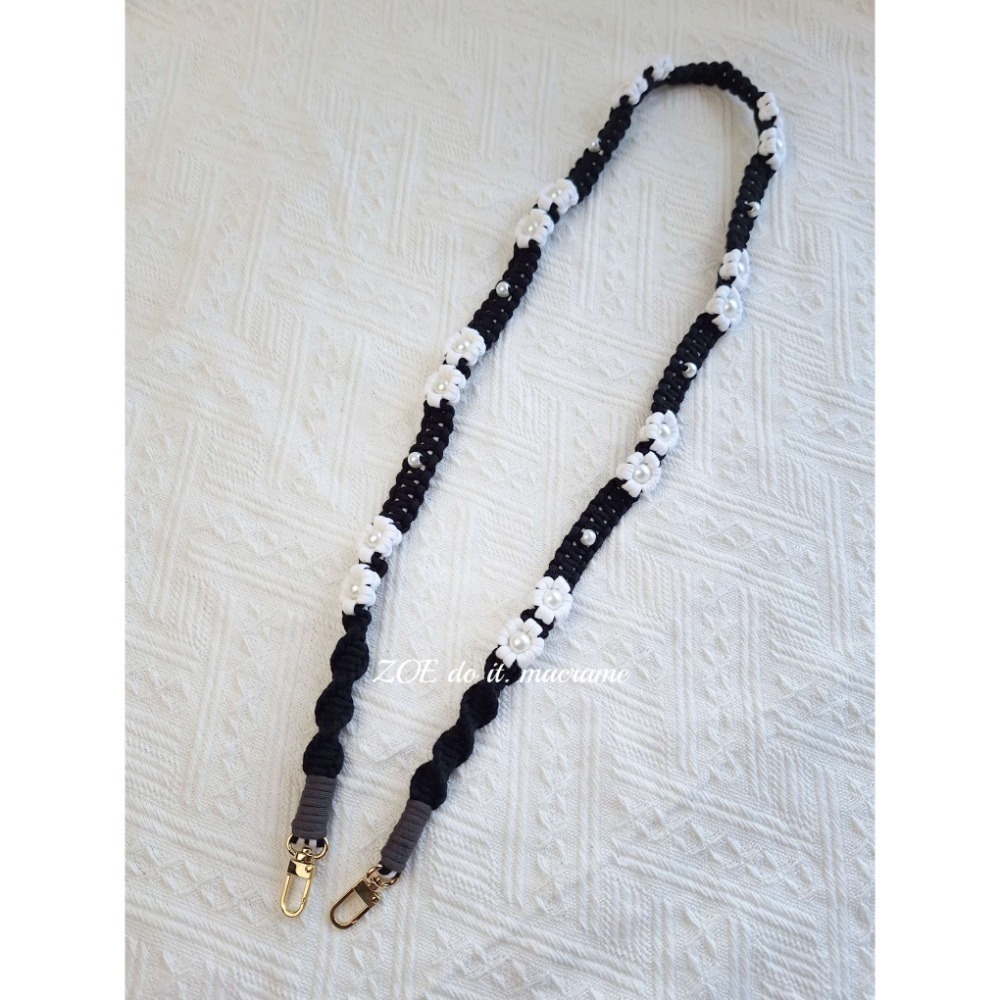 ｜手機長揹繩｜珍珠花花-規格圖3