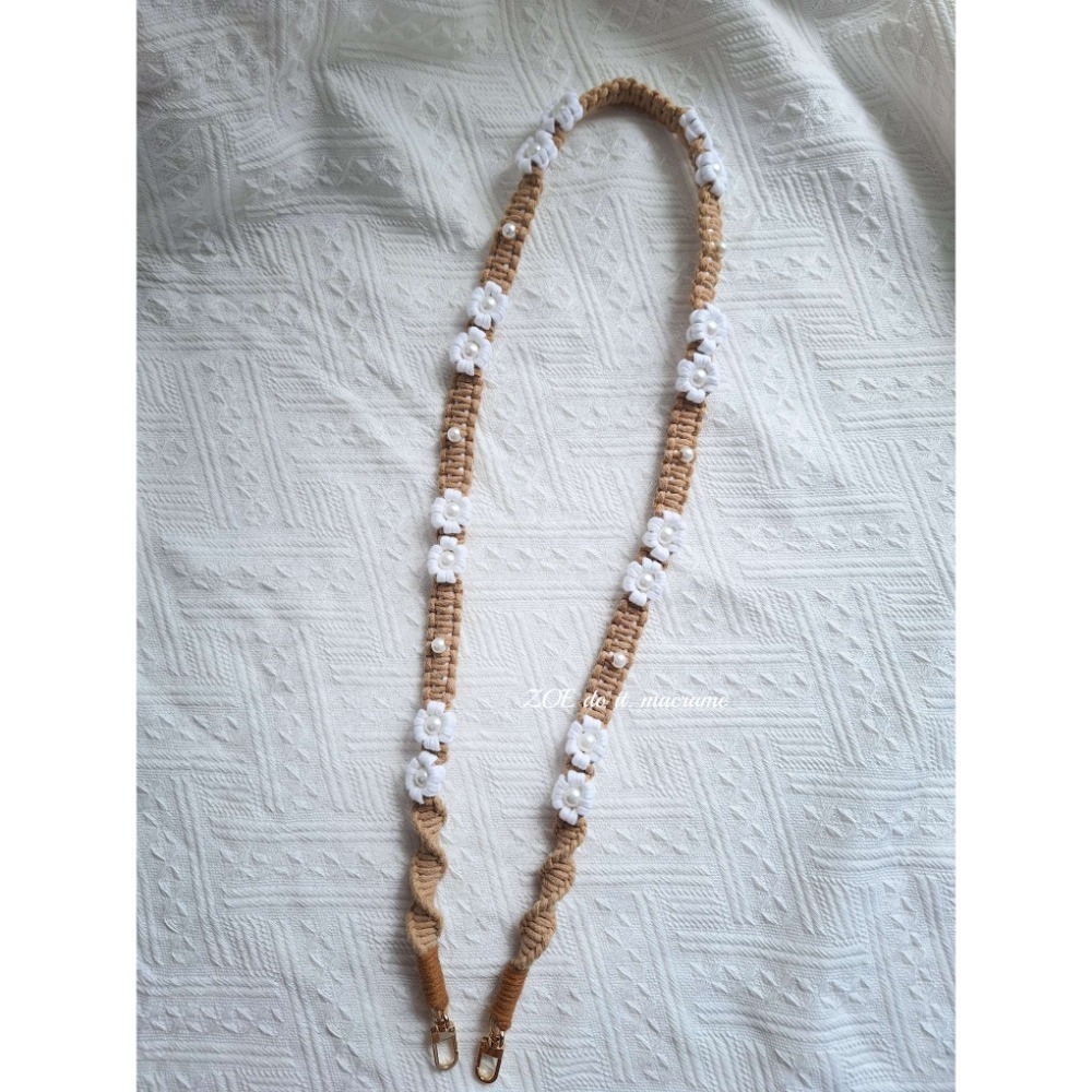 ｜手機長揹繩｜珍珠花花-規格圖3