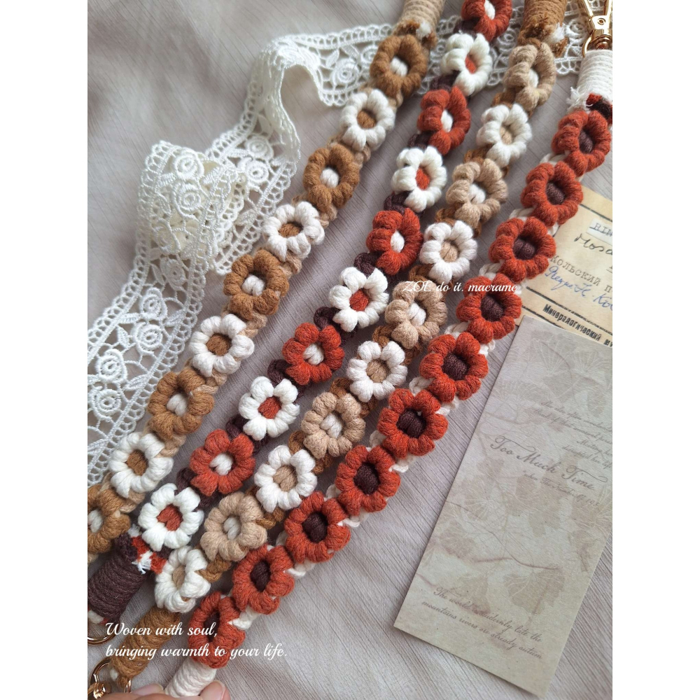 ｜手機短掛繩｜滿版花花-細節圖2