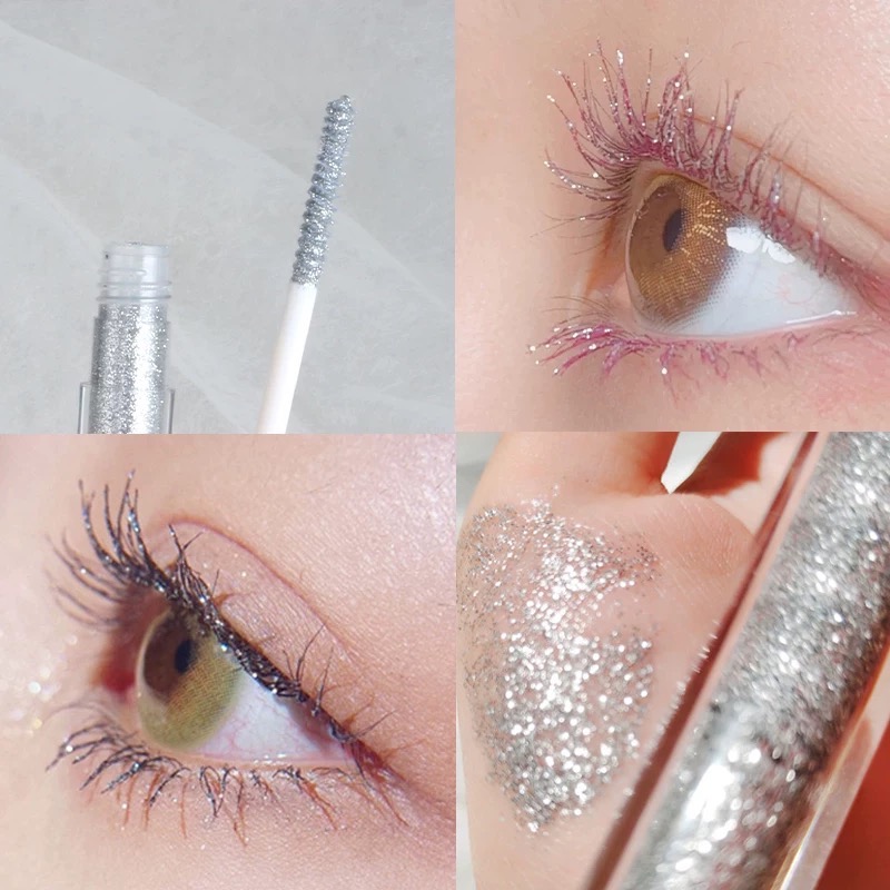 閃亮銀白水鑽睫毛膏 不暈染 夜店時尚-細節圖4