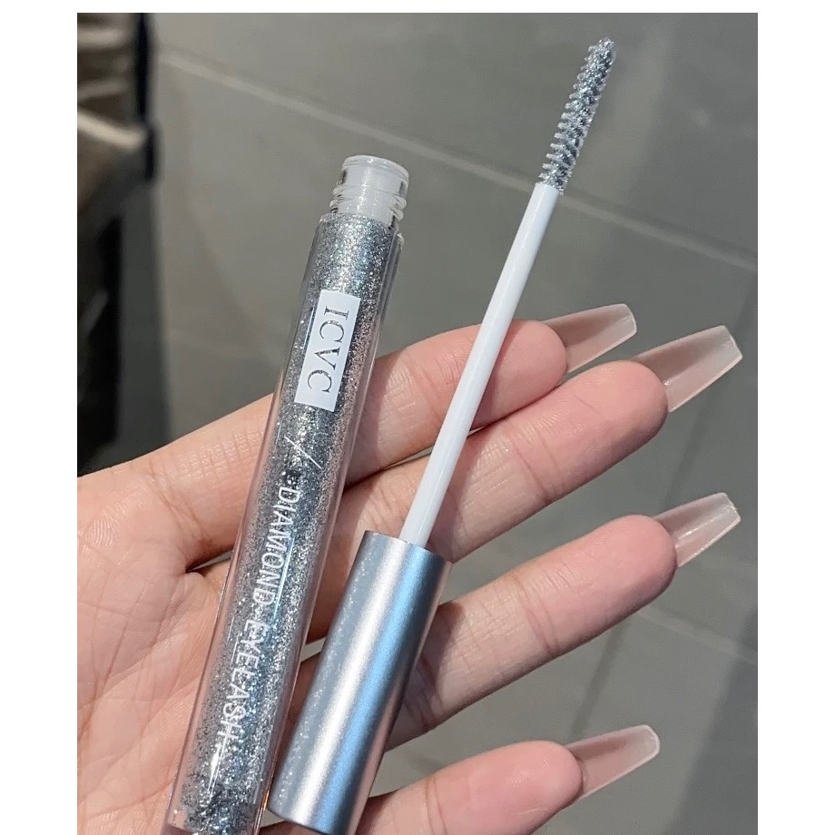 閃亮銀白水鑽睫毛膏 不暈染 夜店時尚-細節圖6