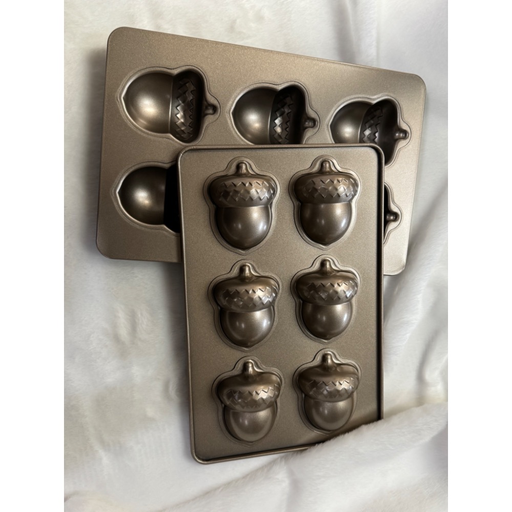 6連橡果蛋糕烤模 松果堅果費南雪瑪德連磅蛋糕烘焙模具-細節圖5