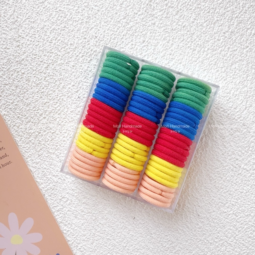 現貨免運@70入-「極少髮量用」 2公分加厚拇指髮圈 髮飾飾品寶寶髮圈胎毛髮圈嬰兒髮圈沖天炮綁寶寶髮束少髮量髮圈-規格圖7